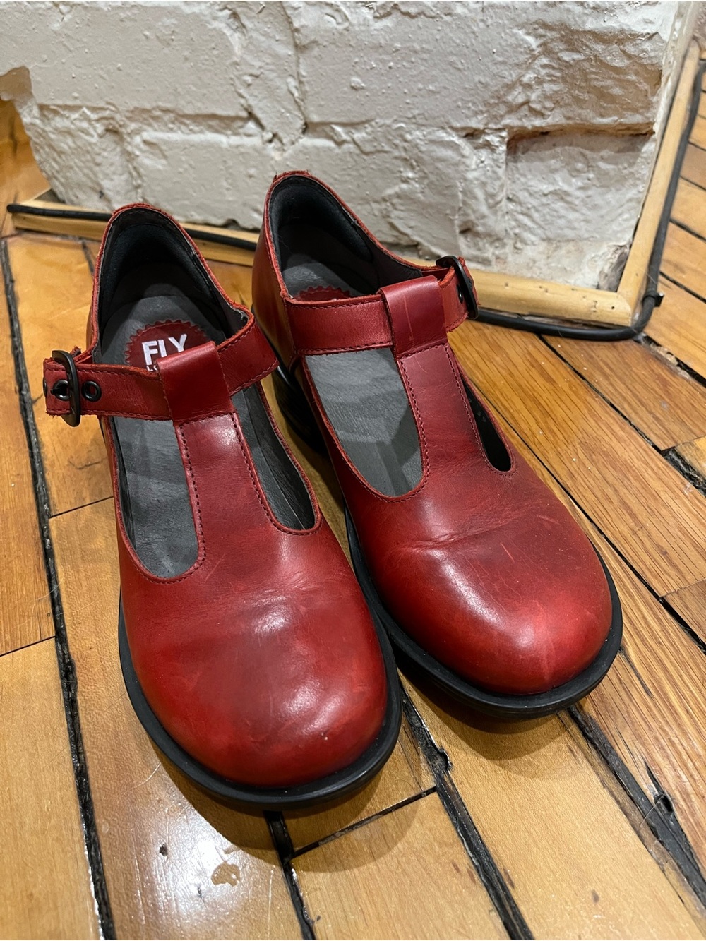 MOVING SALE! Fly London Red T-Strap Mary Jane Shoes